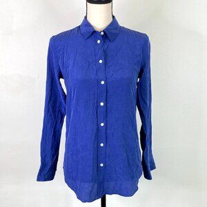 Everlane Blue Button-Up Blouse